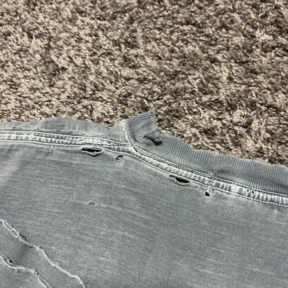 Vintage Thrashed Shirt Jupiter Florida Garment Dyed Distressed Tee 90s Cotton XL - Picture 9 of 10